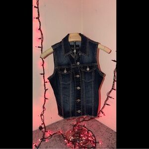 Maurices Dark Indigo Denim Vest